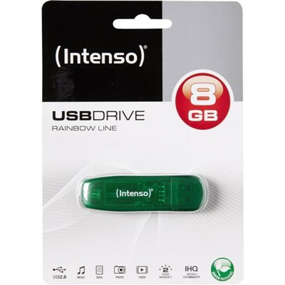 Intenso 3502460 lápiz usb 2.0 rainbow 8gb verde