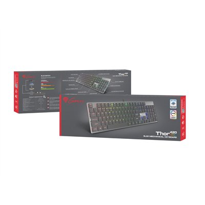 GENESIS Thor 420 RGB teclado Juego USB QWERTY Internacional de