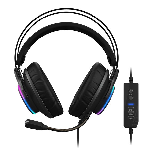 GIGABYTE AORUS H1 auricular y casco Auriculares Alámbrico Diadema Juego USB tipo A Negro