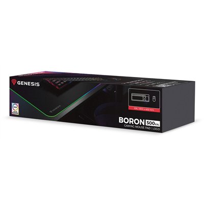 GENESIS Boron 500 XXL RGB Alfombrilla de ratón para juegos Negro