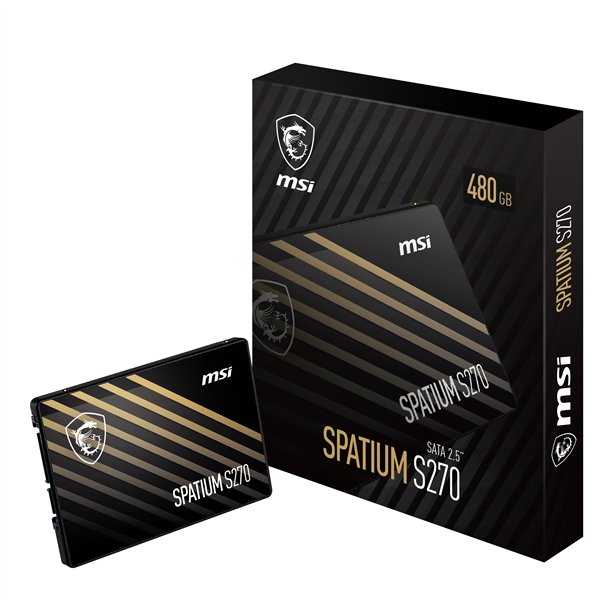 MSI SPATIUM S270 SATA 2.5 480GB unidad de estado sólido 2.5" Serial ATA III 3D NAND