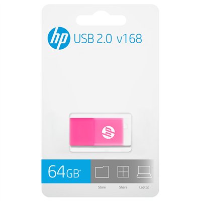 Pen Drive HP v168 Memoria USB 64 GB USB 2.0 Rosa