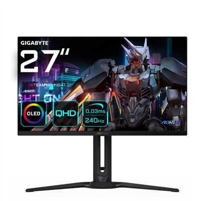 GIGABYTE AORUS Monitor de juego FO27Q2 OLED QHD de 27" - 2560 x