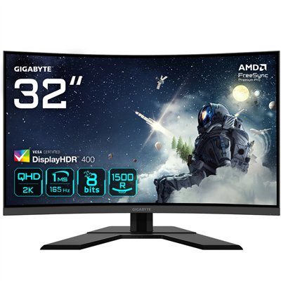 GIGABYTE G32QC A 31.5" Monitor de Juego Curvo QHD - 2560 x