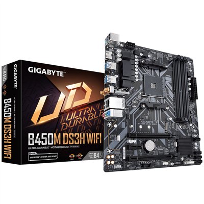 GIGABYTE B450M DS3H WIFI placa base AMD B450 Zócalo AM4 micro