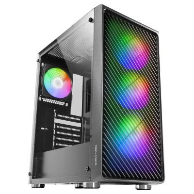 Mars Gaming MC-F ARGB Semi Tower Cristal Templado USB 3.2 Negro