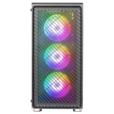 Mars Gaming MC-F ARGB Semi Tower Cristal Templado USB 3.2 Negro