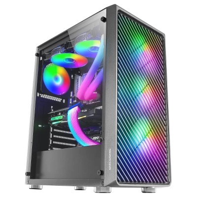 Mars Gaming MC-F ARGB Semi Tower Cristal Templado USB 3.2 Negro