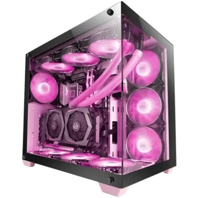 Mars Gaming MCV4 Rosa Torre Gaming Custom Premium XXL Cristal