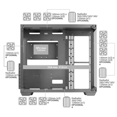 Mars Gaming MC-V4W Blanca Torre Gaming Custom Premium XXL