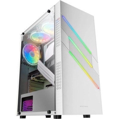 Mars Gaming XL MC-U3W ATX Blanca Torre Gaming con iluminación