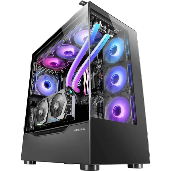 Mars Gaming MC-ULT Negra Caja Gaming Custom XXL E-ATX, Doble Cristal Templado