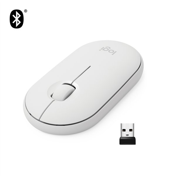 Logitech Pebble M350 ratón Oficina Ambidextro RF Wireless + Bluetooth Óptico 1000 DPI