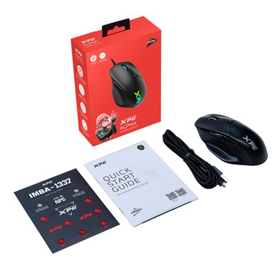 XPG ALPHA ratón Juego mano derecha USB Tipo C Óptico 16000 DPI