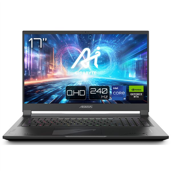 GIGABYTE AORUS 17X AZF-D5ES665SH ordenador portatil Intel® Core™ i9 i9-13980HX Portátil 43,9 cm (17.3") Quad HD 32 GB DDR5-SDRAM