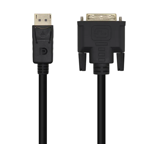 Cable Conversor Aisens A125-0463/ DisplayPort Macho - DVI Macho/ Hasta 5W/ 2300Mbps/ 3m/ Negro