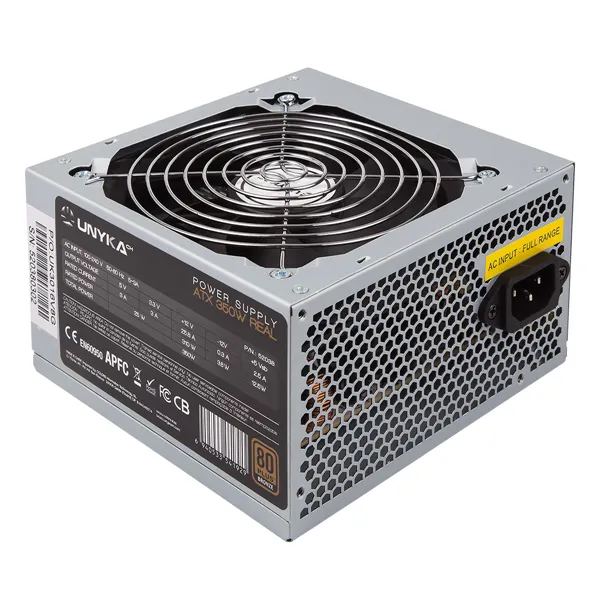 Fuente De Alimentacion Unykach Atx 52038 350w 80+ Bronzeapfc Activo Ventilador 12x12 Silencioso