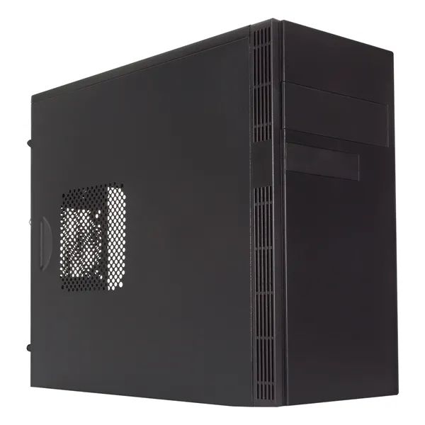 Caja Micro Atx Unykach Grey Rain Evo Color Negro Frontal Cepillado Con Regillas Laterales Usb 2.0 Y