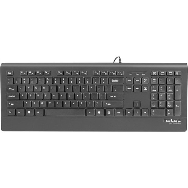 NATEC Barracuda Slim Teclado oficina/hogar Español, Negro USB