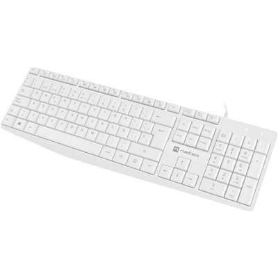 NATEC Nautilus Slim Teclado Blanco oficina/hogar Español, USB