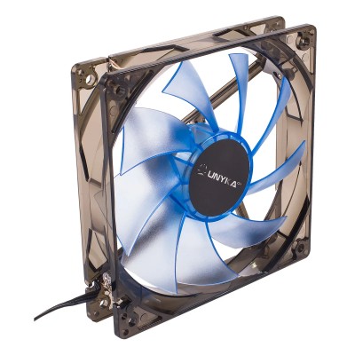 Ventilador Interno Unykach 120mm Translucido Con Led Blue 9