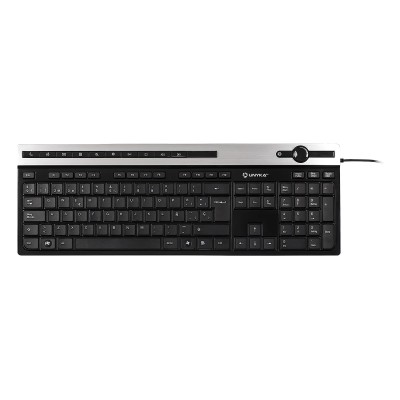 Teclado Multimedia Unykach A2930 Usb Diseño Slim Con 105 Teclas