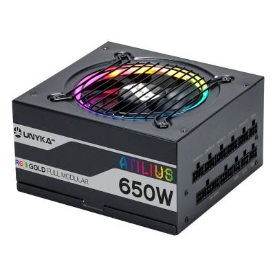 UNYKAch Atilus RGB Black 650W 80 PLUS Gold FULL Modular F.