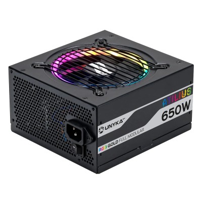 UNYKAch Atilus RGB Black 650W 80 PLUS Gold FULL Modular F.