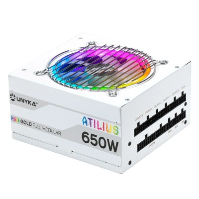 UNYKAch Atilus RGB White 650W 80 PLUS Gold FULL Modular F.