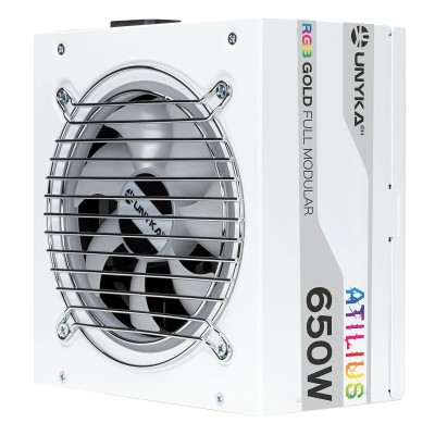 UNYKAch Atilus RGB White 650W 80 PLUS Gold FULL Modular F.