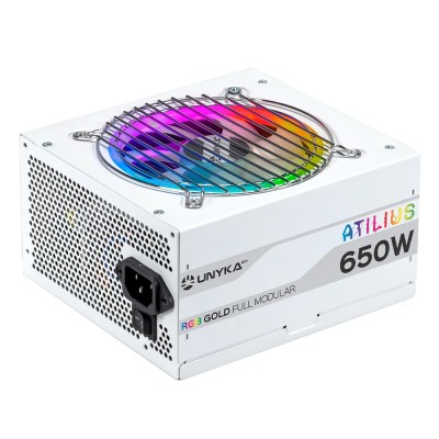 UNYKAch Atilus RGB White 650W 80 PLUS Gold FULL Modular F.