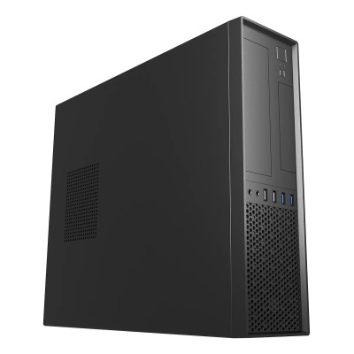 Caja Microatx Slim Unyka Slim Uk 3001 Black Posicion Horizontal