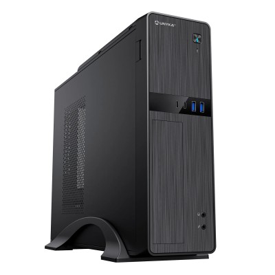 Unyka UK2011 Caja Micro ATX Slim con fuente SFX 450W, Negra USB