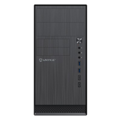 Unykadch Aero C12 Caja Micro ATX USB 3.0/USB-C Negra efecto de