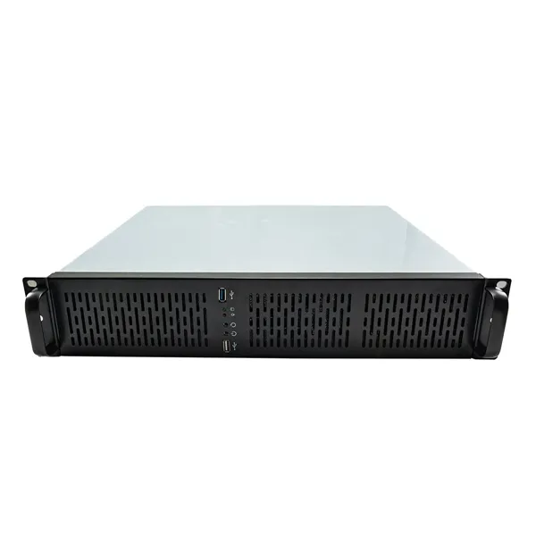 Caja Rack 19" 2u Unykach Uk2129 Rejilla Frontal Con Filtro Antipolvo Usb 2.0 Y 3.0