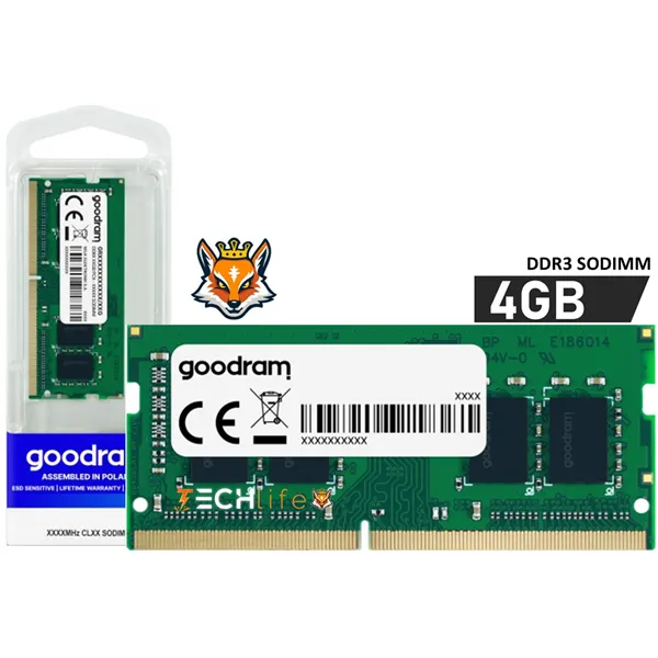 Goodram 4GB DDR3 1333MHz 1.5v CL9 - Memoria SODIMM