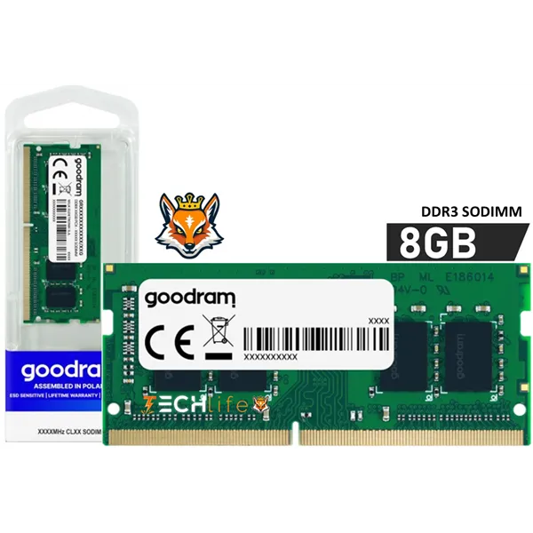 Goodram 8GB DDR3 1333MHz 1.5v CL9 - Memoria SODIMM