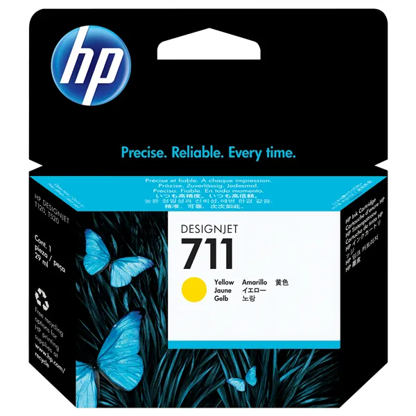 HP 711 Amarillo CZ132A - Cartucho de Tinta Original