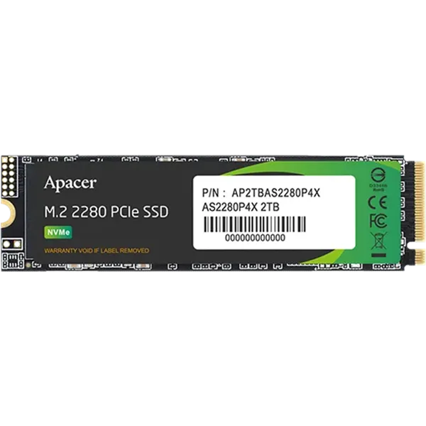 Disco SSD Apacer AS2280P4X 1TB/ M.2 2280 PCIe