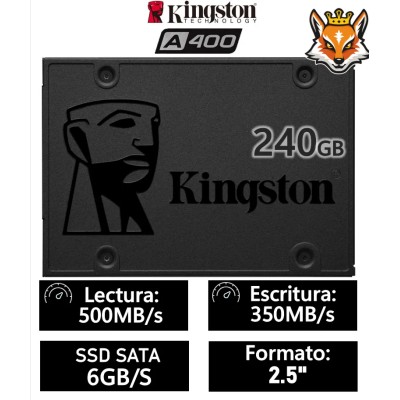 Kingston A400 240GB SSD 2.5" SATA 6GB/s a 500MB/s