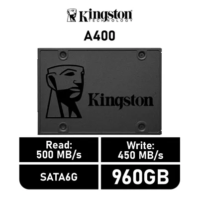 Kingston A400 SSD 960GB a 500MB/s 2.5" SATA 6GB/s