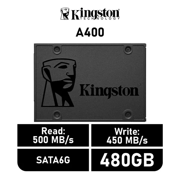 Kingston A400 SSD 480GB a 500MB/s 2.5" SATA 6GB/s