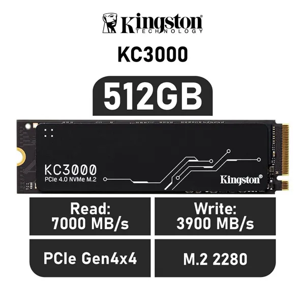 Kingston FURY RENEGADE SSD 500GB PCIe 4.0 NVMe a 7300MB/s M.2 2280 con disipador