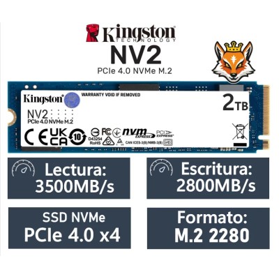 Kingston NV2 2TB SSD NVMe PCIe 4.0 3500MB/s