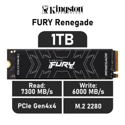 Kingston FURY RENEGADE SSD 1TB PCIe 4.0 NVMe a 7300MB/s M.2