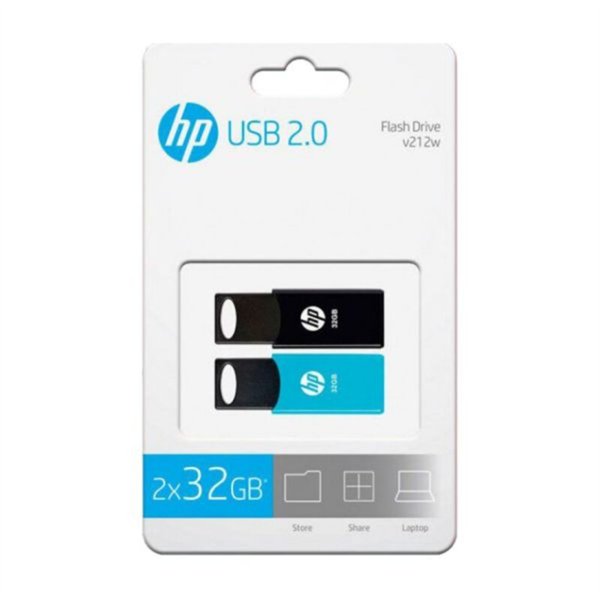 HP v212w 32GB USB 2.0 Pack 2 Unidades Negro/Azul