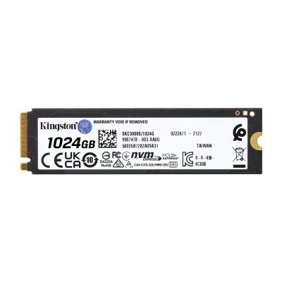 Kingston KC3000 SSD 1TB PCIe 4.0 NVMe a 7000MB/s M.2 2280 con