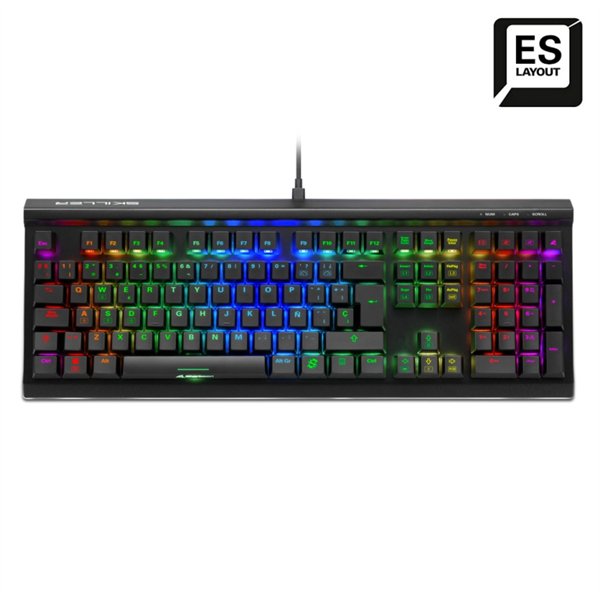 TECLADO GAMING SHARKOON SGK60 MECANICO RGB BROWN SWITCH