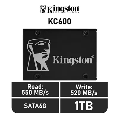 Kingston SSDNow KC600 1TB 2.5" SATA 6GB/s 550MB/s