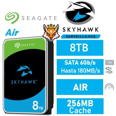 Seagate 8TB SkyHawk Disco Duro para vigilancia 256MB SATA 6GB/s